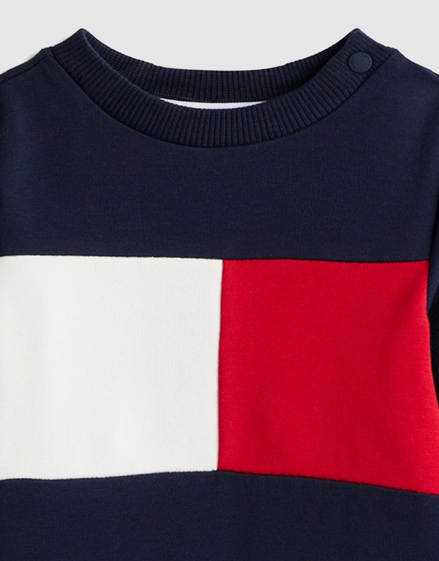Tommy Hilfiger - Hilfiger Flag Colour-Blocked Relaxed Sweatshirt - Baby