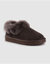 AusWooli Ugg Boots - Coogee Sheepskin Wool Ankle Slippers