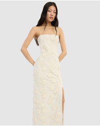 ROTATE - Beaded Maxi Slit Dress
