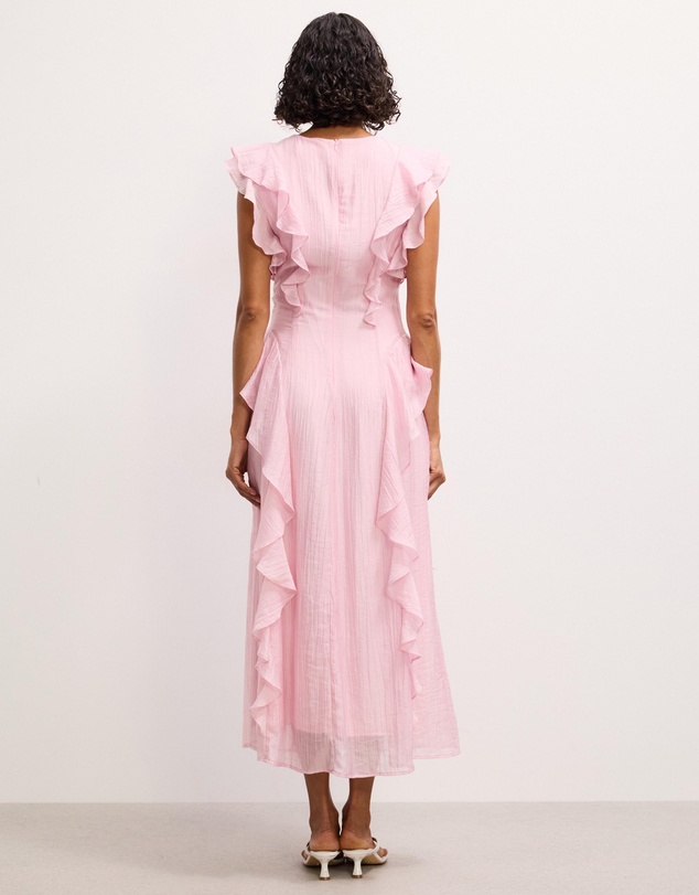 The Fated - Arisa Ruffled Midi Dress