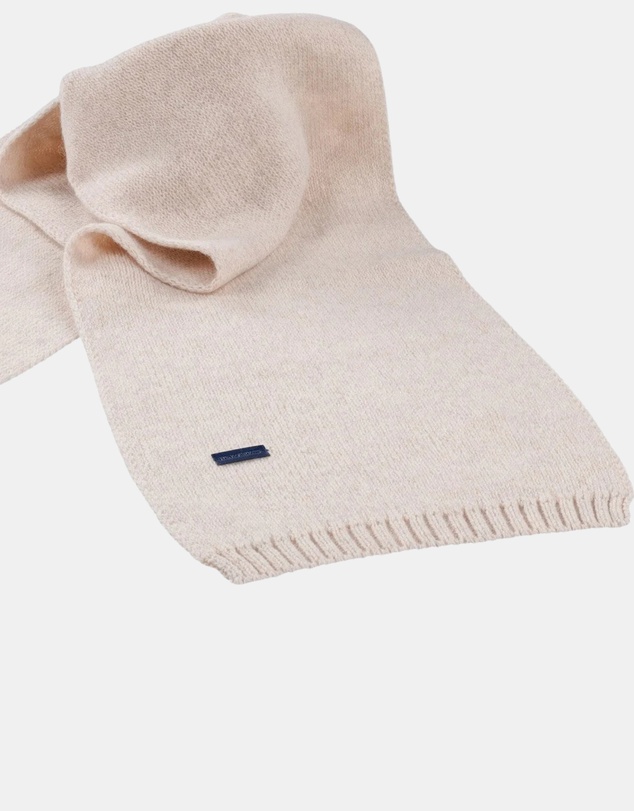 Henry Bucks - HENRY BUCKS Merino Wool Scarf BEIGE