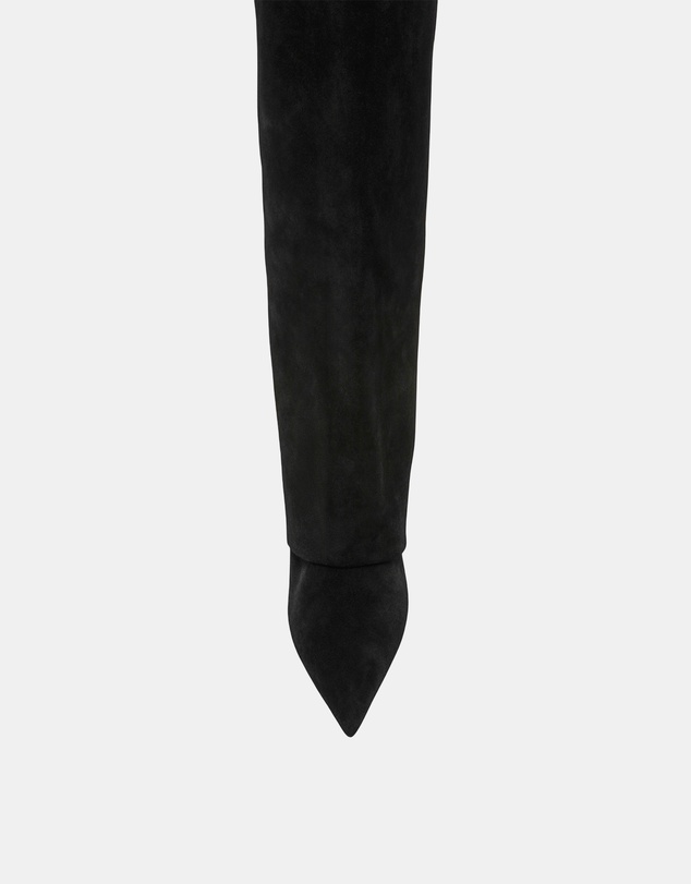 Steve Madden - Luca Black Suede Heeled Boots