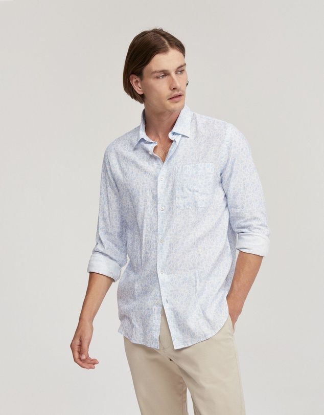 Oxford - Holloway Linen Blend Printed Shirt