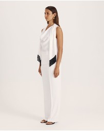 SABA - Tina Cowl Neck Fringe Top