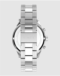 TIMEX - Men's Dress Chronograph 43mm Stainless Steel Bracelet Watch 