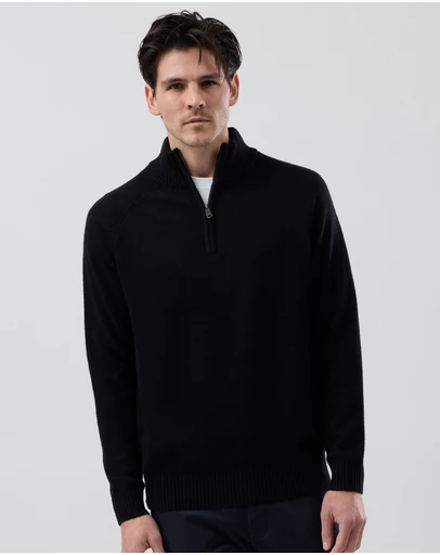 Wayver - Half Zip Wool Blend Knit