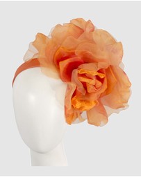 Fillies Collection - Large Orange Flower Fascinator Headband