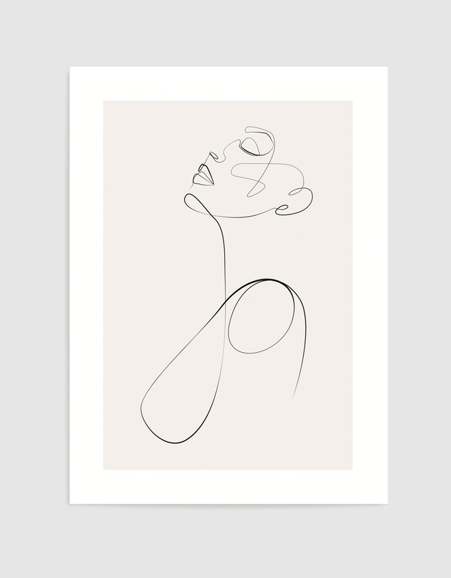 Olive et Oriel - Line Figure V Art Print