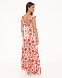 Petal & Pup - Enala Maxi Dress - Red Floral