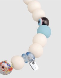 Kuzzoi - ICONIC EXCLUSIVE - Bracelet Happy Face Beads with Resin Beads in 925 Sterling Silver