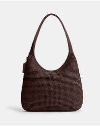 Coach - Refined Weave Straw Brooklyn Shoulder Bag 34