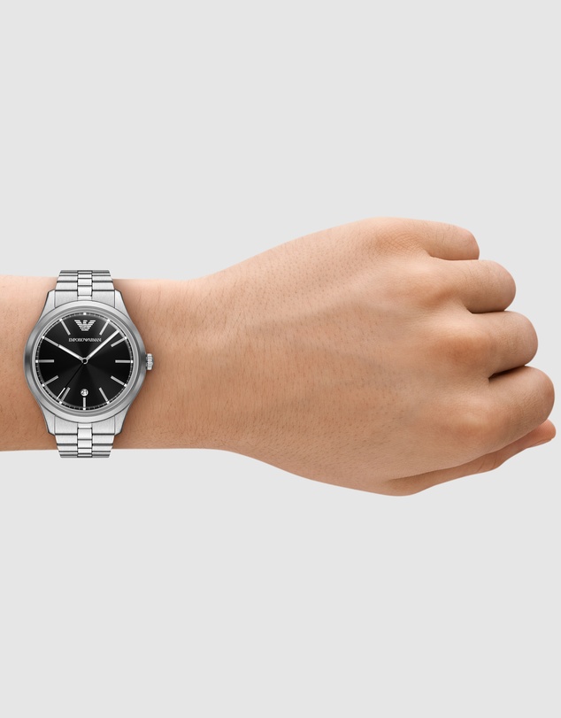 Emporio Armani - Silver Tone Analogue Watch