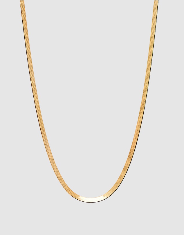 Najo - Herringbone Yellow Gold Necklace 