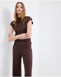 M.N.G - Knitted Trousers With Elastic Waistband