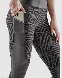 SKINS - SKINS Compression Women's Series-3 Clothing Long Tight Charcoal Angle