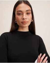Forever New - Gianna Vegan Leather Pleated Midi Dress