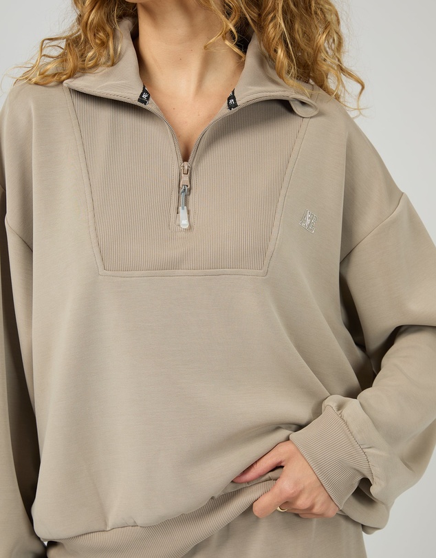 All About Eve - Luxe Active 1/4 Zip Stone