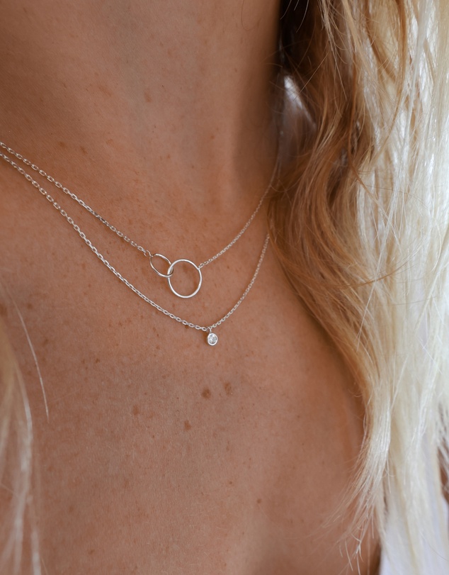 Luna Rae - Sterling Silver - Diamond Sky Necklace