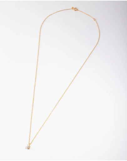Lovisa - Gold Plated Sterling Silver Baby Cubic Zirconia Necklace