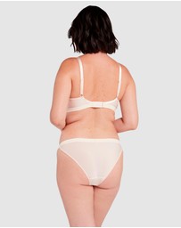 Sans Complexe - Arum Gloss Tanga Side Lace Hipster Brief