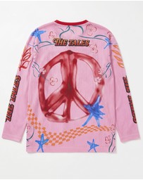 THE TALES - Peace Out Long Sleeve Football Jersey