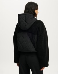 Cotton On Body Active - Sherpa Quilted Hooded Jacket