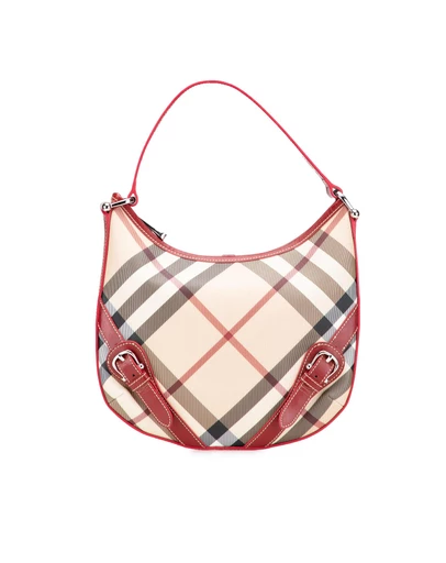 Pre-Loved by Azura Reborn - Pre-Loved Supernova Check Coated Canvas Larkin Hobo