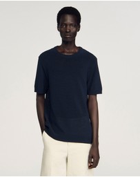 Sandro - Cotton Knit Tee Sweater