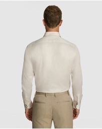 yd. - Clubman Pure Cotton Twill Slim Fit Dress Shirt