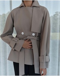 Elka Collective - Selena Cropped Trench Coat