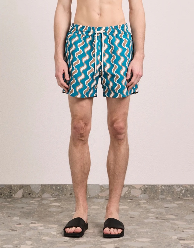 Frescobol Carioca - Rio Copa Paisley Print Swim Shorts