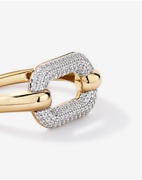 Michael Hill - Luxe Links Ring with Cubic Zirconia in 18kt Vermeil