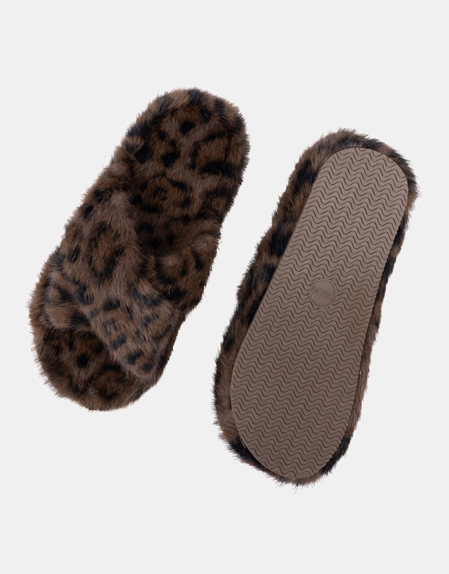 Hunkemoller - Kate Fake Fur Crossed Slides