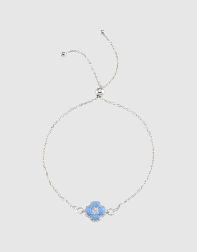 Von Treskow - Czelline Opal Clover Adjustable Belcher Bracelet