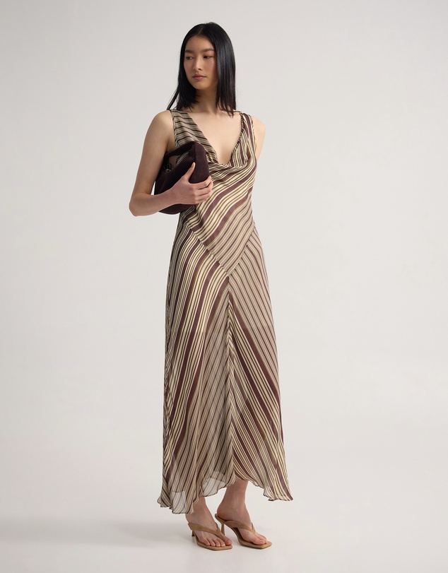 Oxford - Julia Striped Georgette Dress