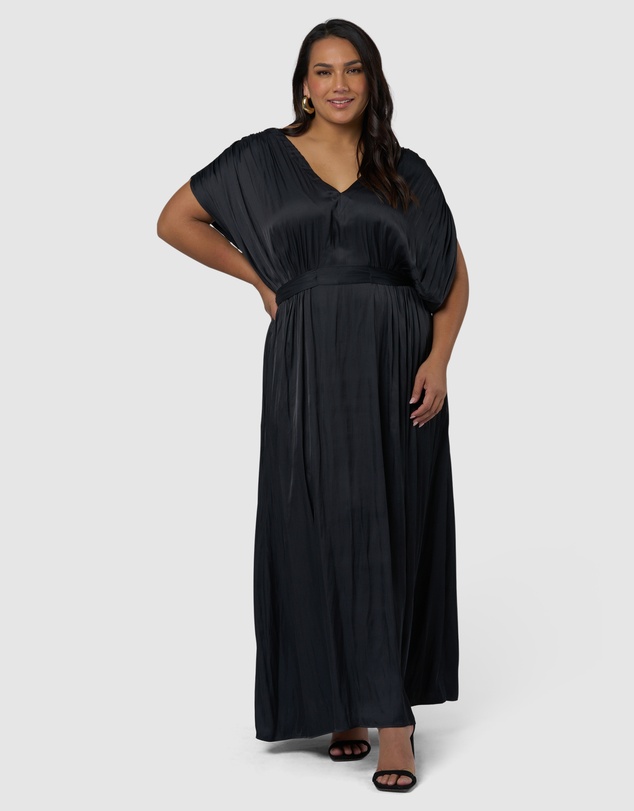 Pink Dusk by Curve Project - Aphrodite Satin Maxi Dress