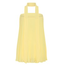 City Chic - Aida Strapless Pleat Mini Dress - lemon zest