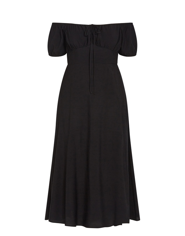 City Chic - Plus size Abbigail Split Maxi Dress - black
