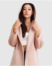 Belle & Bloom - Walk This Way Wool Blend Hooded Coat