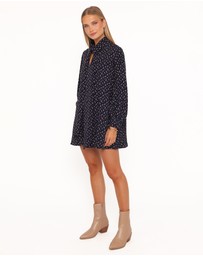 Petal & Pup - Baylie Long Sleeve Mini Dress - Navy Tulip Floral
