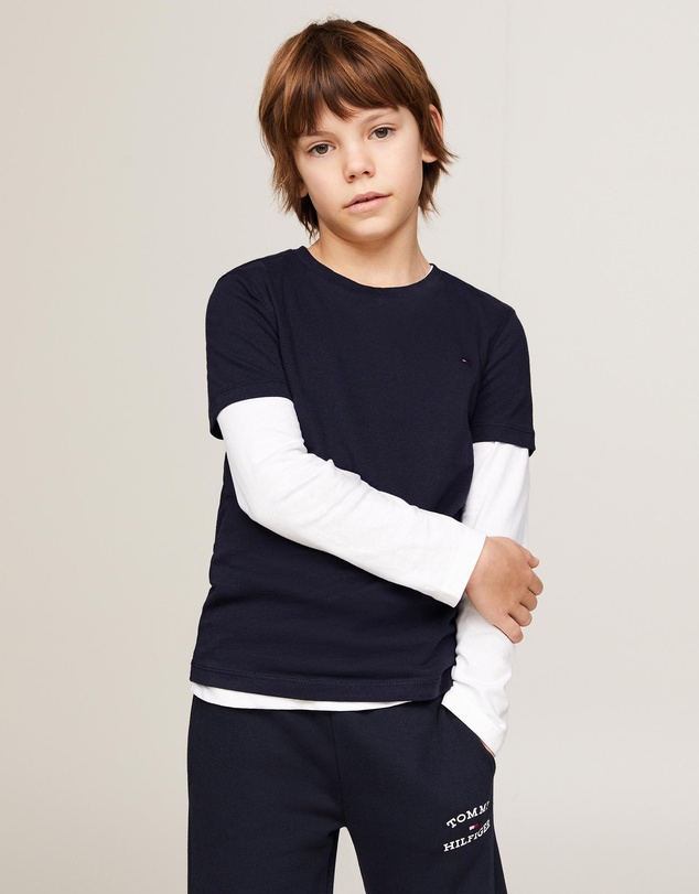 Tommy Hilfiger - Basic Crew Neck Short Sleeve Knit Tee - Teens