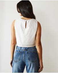 Atmos&Here - Celina Linen Blend Crop Top