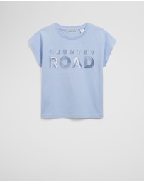 Country Road - Organically Grown Cotton Sequin Logo T-shirt
