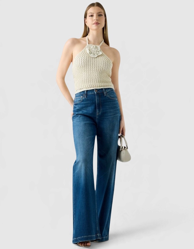 GUESS - Alicia Crochet Flower Sweater