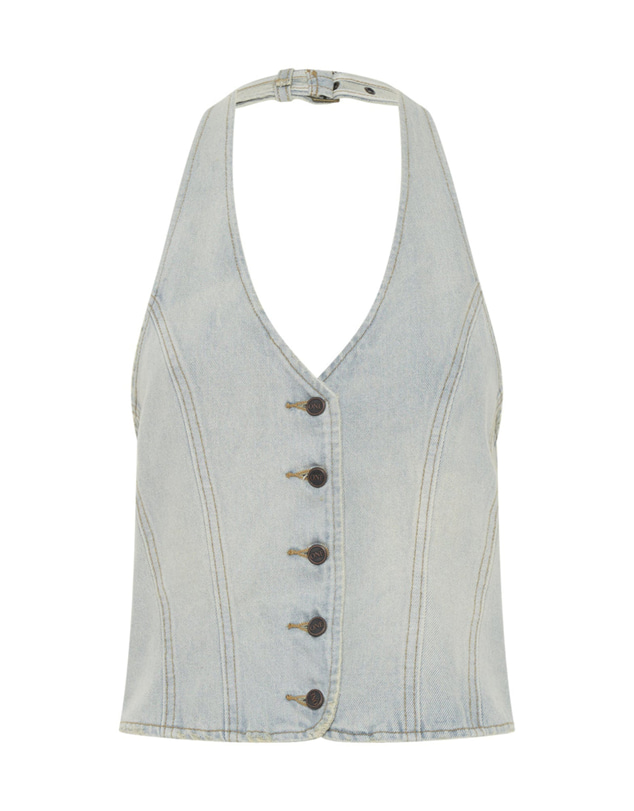 ONE TEASPOON - Old West Denim Halter Top
