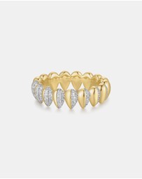 Ania Haie - Ania Haie Two-Tone Sparkling Puffy Spike Ring