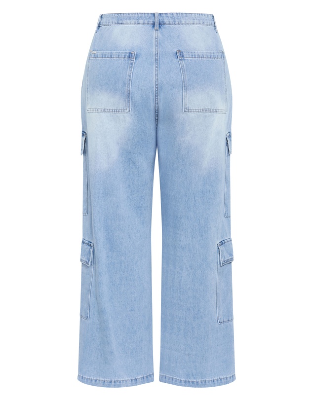 City Chic - Harley Fit Iona Cargo Wide Leg Jean