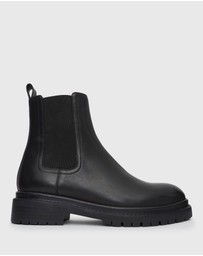 Betts - Indigo Leather Chelsea Ankle Boots