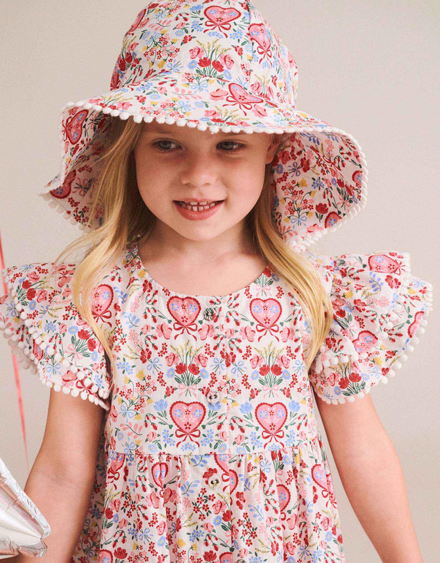 Huxbaby - Scallop Floral Sunhat - Kids