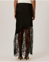 Tussah - Opal Satin Lace Trim Maxi Skirt